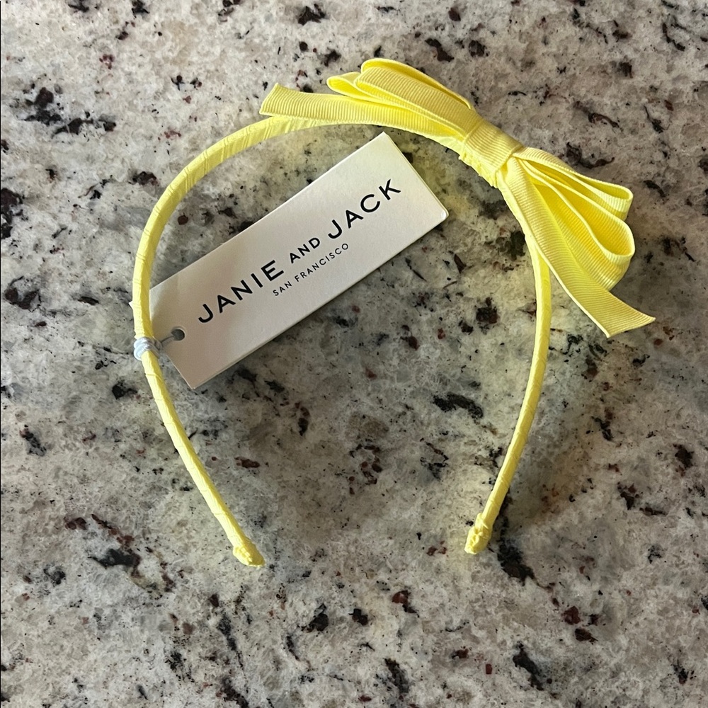 New - Janie and Jack Sunny Yellow Bow Headband